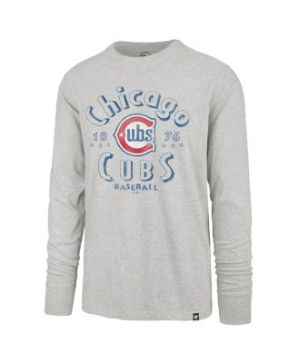 Мужская брендовая серая футболка Chicago Cubs Circle Change Franklin с длинным рукавом от бренда '47