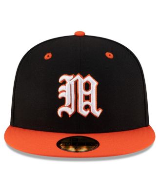 Мужская черно-оранжевая шляпа New Era Miami Hurricanes On-Field 59 размера 