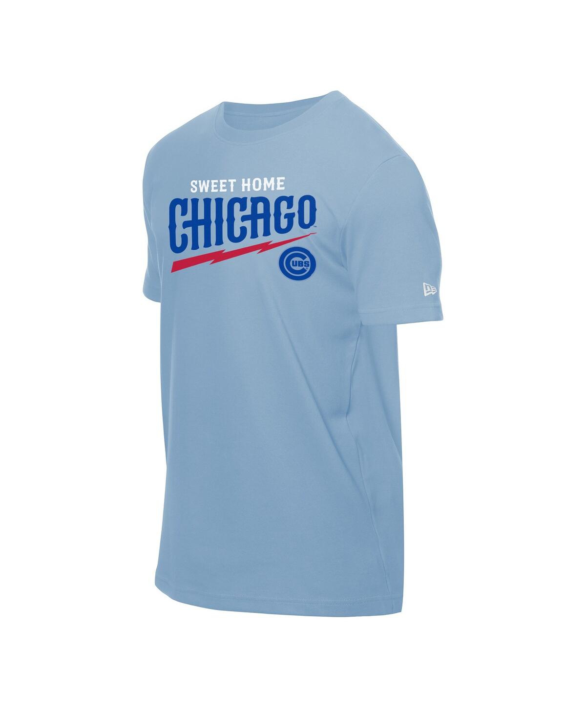NEW ERA MEN'S LIGHT BLUE CHICAGO CUBS SWEET HOME T-SHIRT 