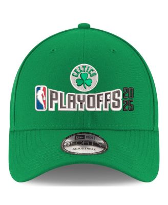 Мужская кепка New Era Kelly Green Boston Celtics 2025 Плей-офф НБА с регулируемой длиной 945 см.