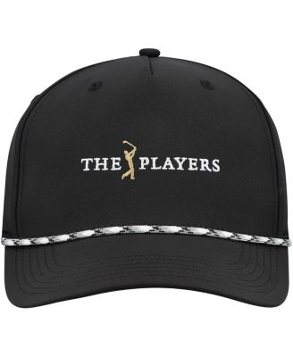 Впереди мужская черная регулируемая шляпа THE PLAYERS Alto Rope