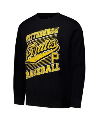 Сшитая мужская черная легкая толстовка Pittsburgh Pirates Crew