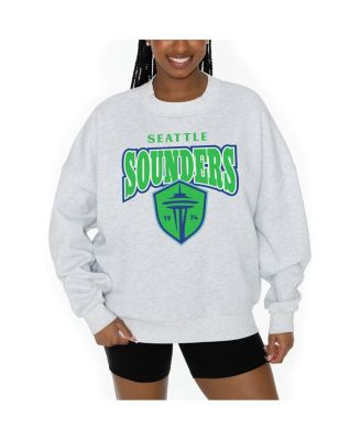Gameday Couture - Women's Ash Seattle Sounders FC Pitch Pride Pullover Sweatshirt