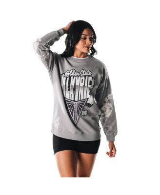 Серый золотой Дикий коллективной женской государства Валькирий двойной воротник флисовый пуловер толстовка