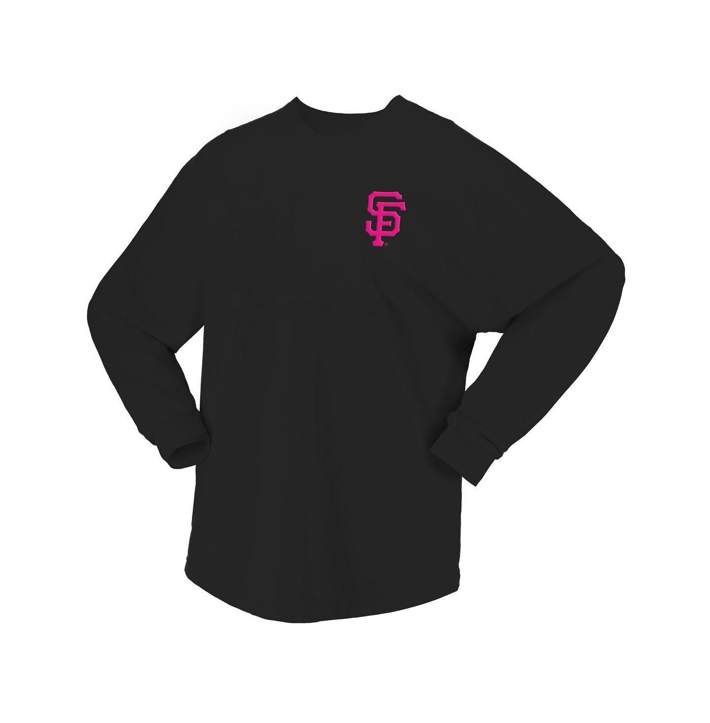 Женская футболка Fanatics Black San Francisco Giants Neon Jersey Long Sleeve — фото 2