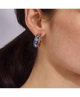 Серьги-кольца с эмалью от Erin Andrews x BaubleBar Los Angeles Dodgers