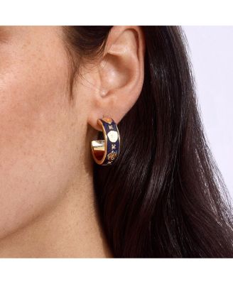 Серьги-кольца с эмалью от Erin Andrews x BaubleBar Milwaukee Brewers