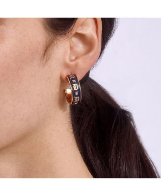 Серьги-кольца с эмалью Detroit Tigers от Erin Andrews x BaubleBar