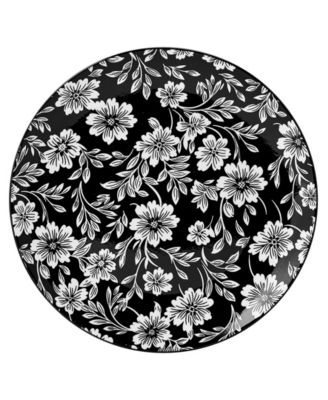 Midnight Blooms 12-Pc. Dinnerware Set, Service for 4