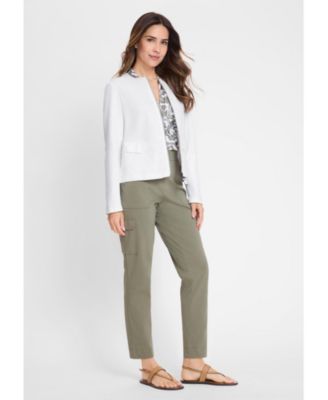 Women's Mixed Media Zip Front Jacket