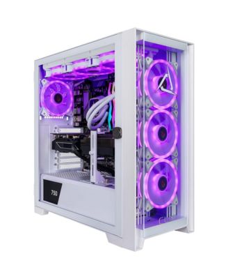 SET Liquid Cooled Gaming Desktop Computer, AMD Ryzen 9 9900X 4.4GHz, 32GB RAM, 2TB SSD, NVIDIA GeForce RTX 5070 Ti 16GB, Windows 11 Home, White