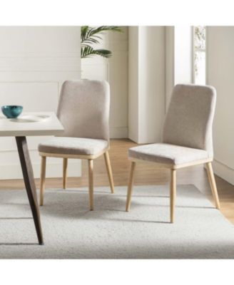  Set of 2  Wood & Upholstered  Ergonomic Design, Easy to Assemble  Dining Chairs