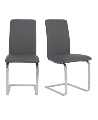2 Pc Modern Dining Chairs - Upholstered Seating for Kitchen Table or Dining Room