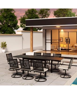 Aluminum Patio Outdoor Extendable Dining Table
