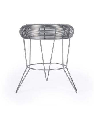 Contemporary Round Top End Table with Wire Base for Living Room