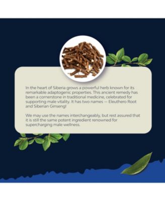 Maca Root Complex for Men | Herbal Supplement with Siberian Ginseng Ashwagandha & Black Maca Roots for Men's General Health | 60ct