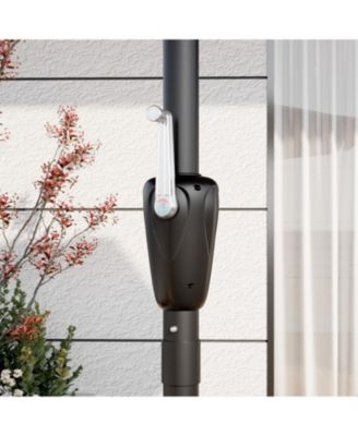 10 ft tassel umbrella, outdoor umbrella with tilt and crank for garden, deck, backyard, pool and beach, green