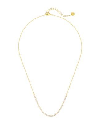 Cubic Zirconia Tennis Paperclip Oval Carabiner Layered Necklace Set