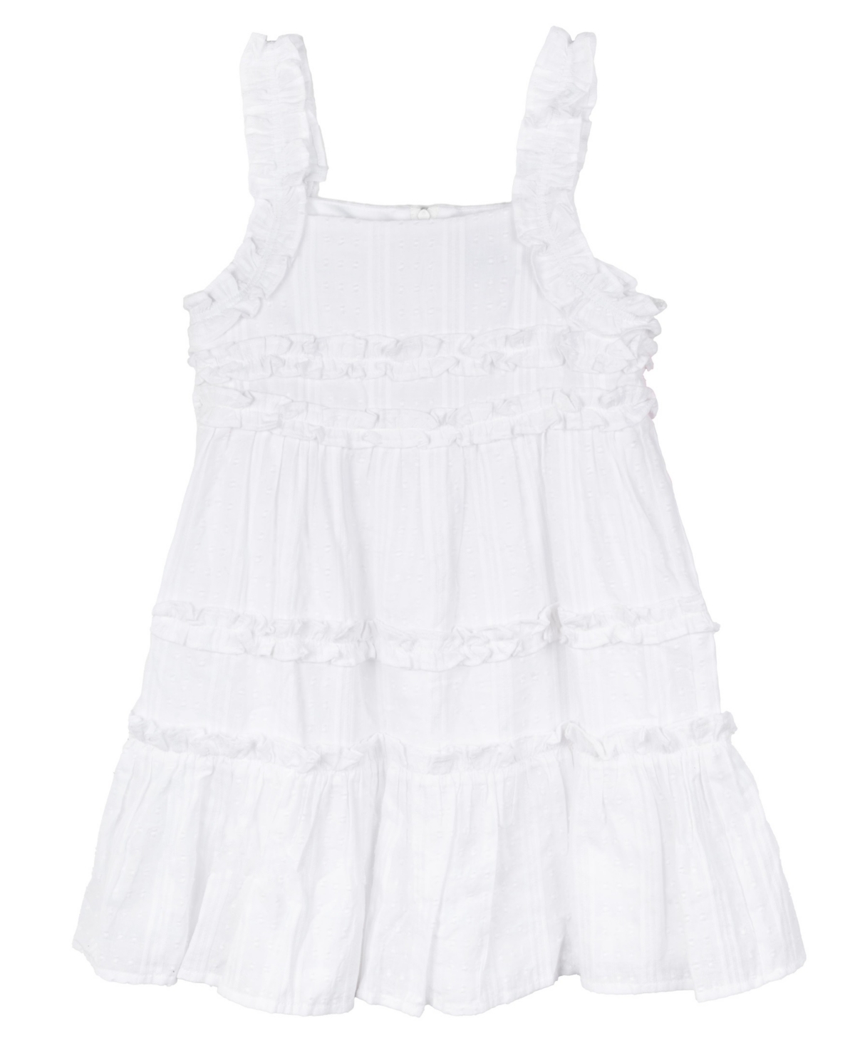 Shop Rare Editions Toddler And Little Girls Clip-dot Shadow Strip Dress