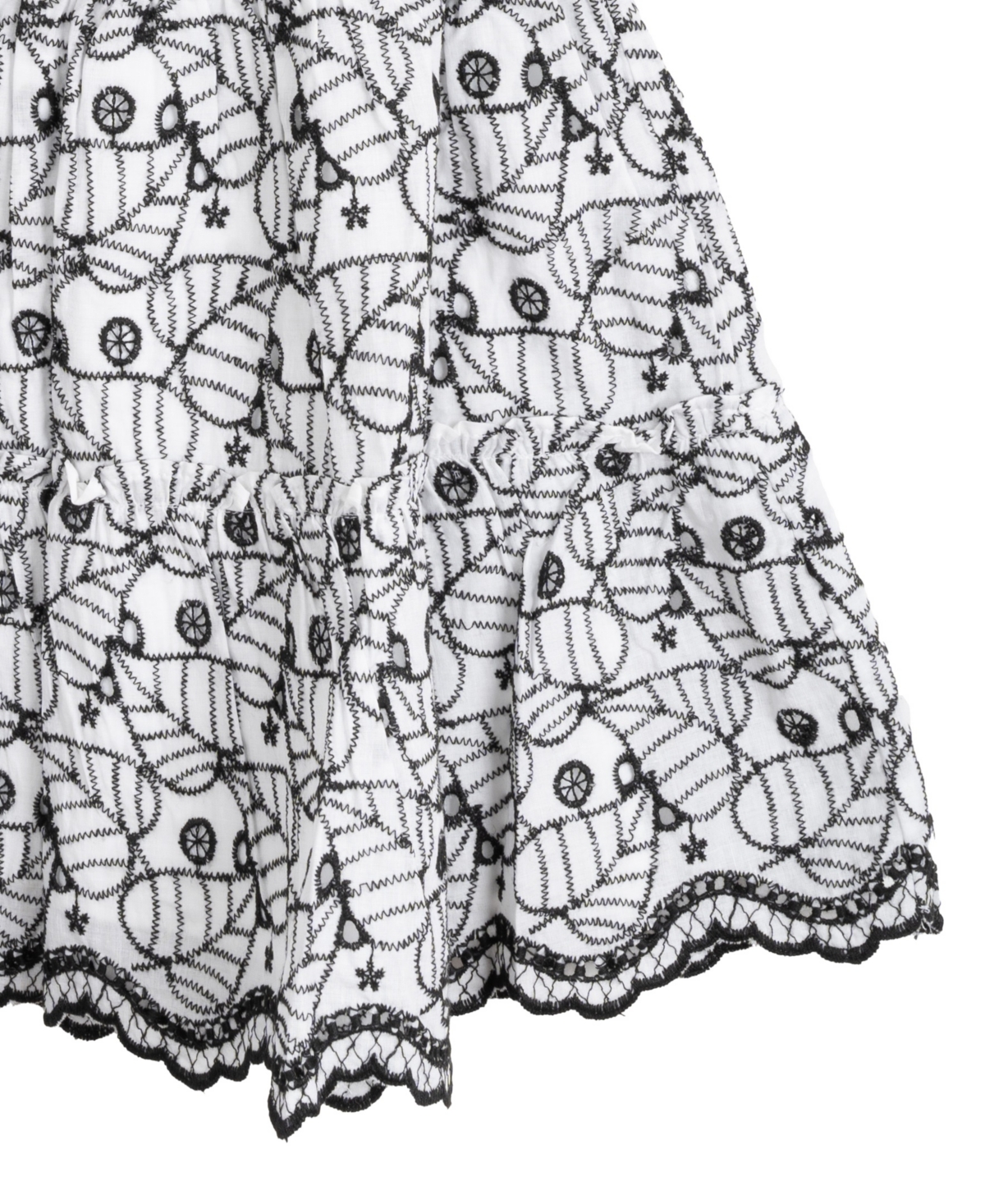 Rare Editions Toddler And Little Girls Enlarged Leaf Eyelet Dress