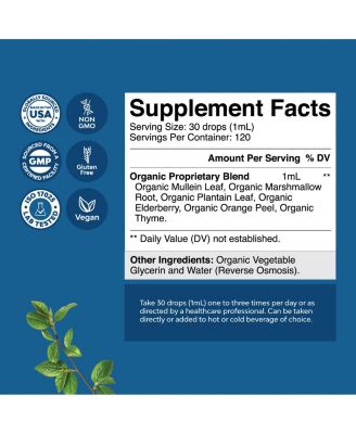 Lung Cleanse, Mullein Leaf Cleanse & Detox Supplement, | 4oz