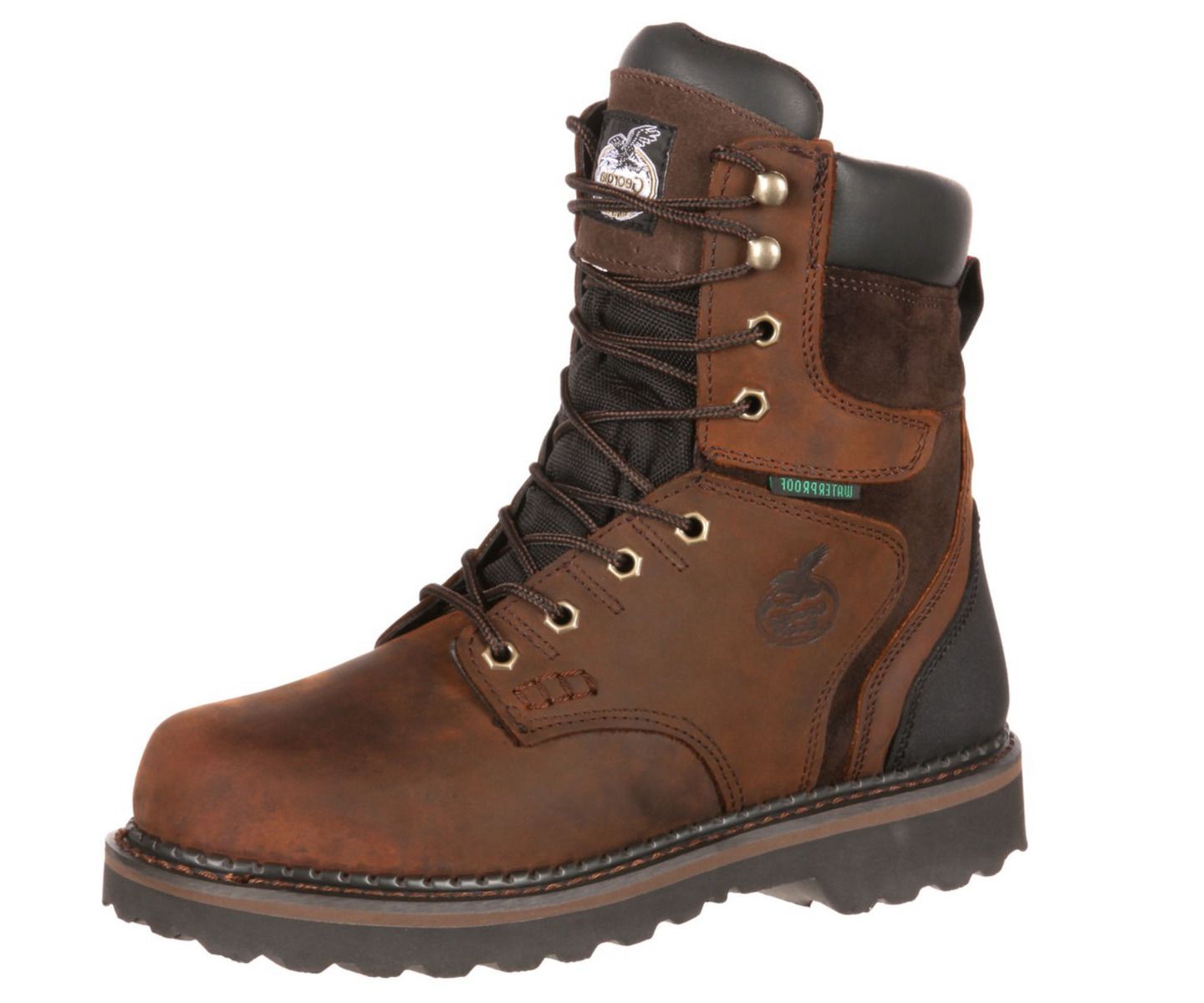 Мужские ботинки GEORGIA BOOT Brookville Waterproof 8" Work Boot, цвет: Тёмный коричневый — фото 9