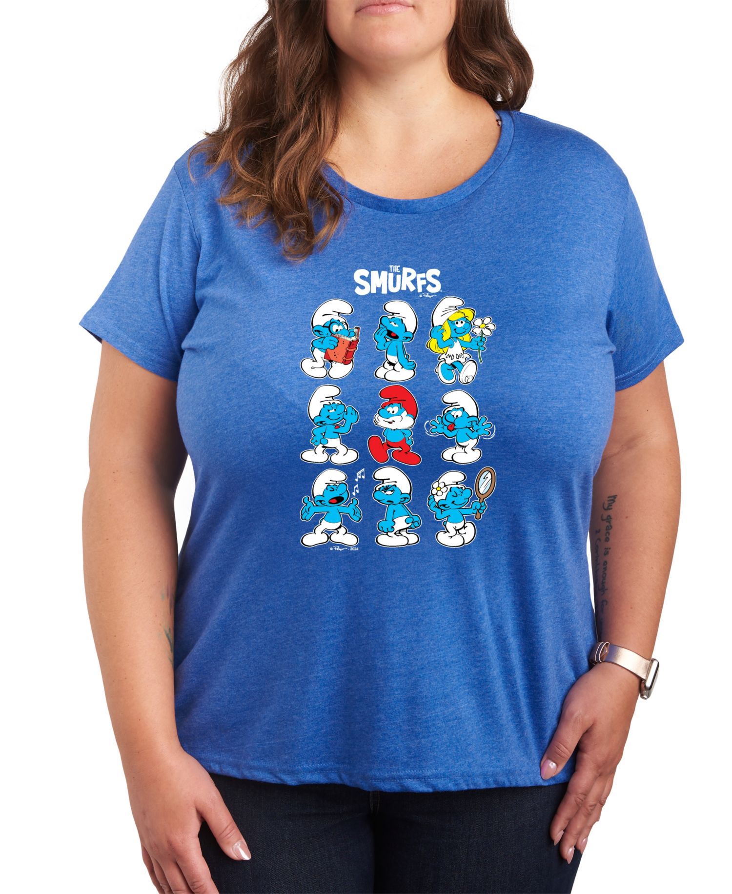 Plus Size The Smurfs Group Graphic T-Shirt