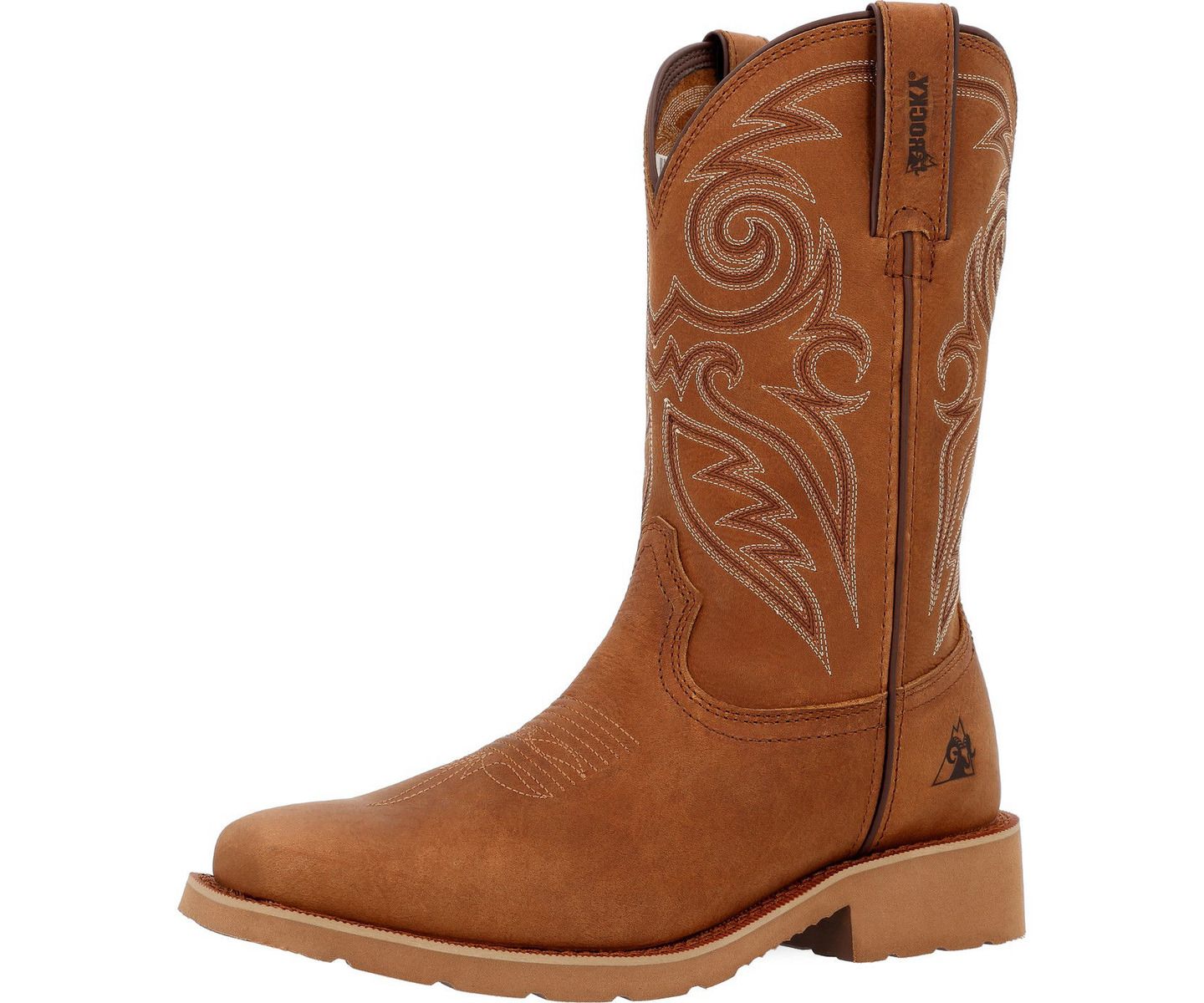 Мужские ботинки ROCKY MonoCrepe 12" Western Boot, цвет: Коньячный — фото 11