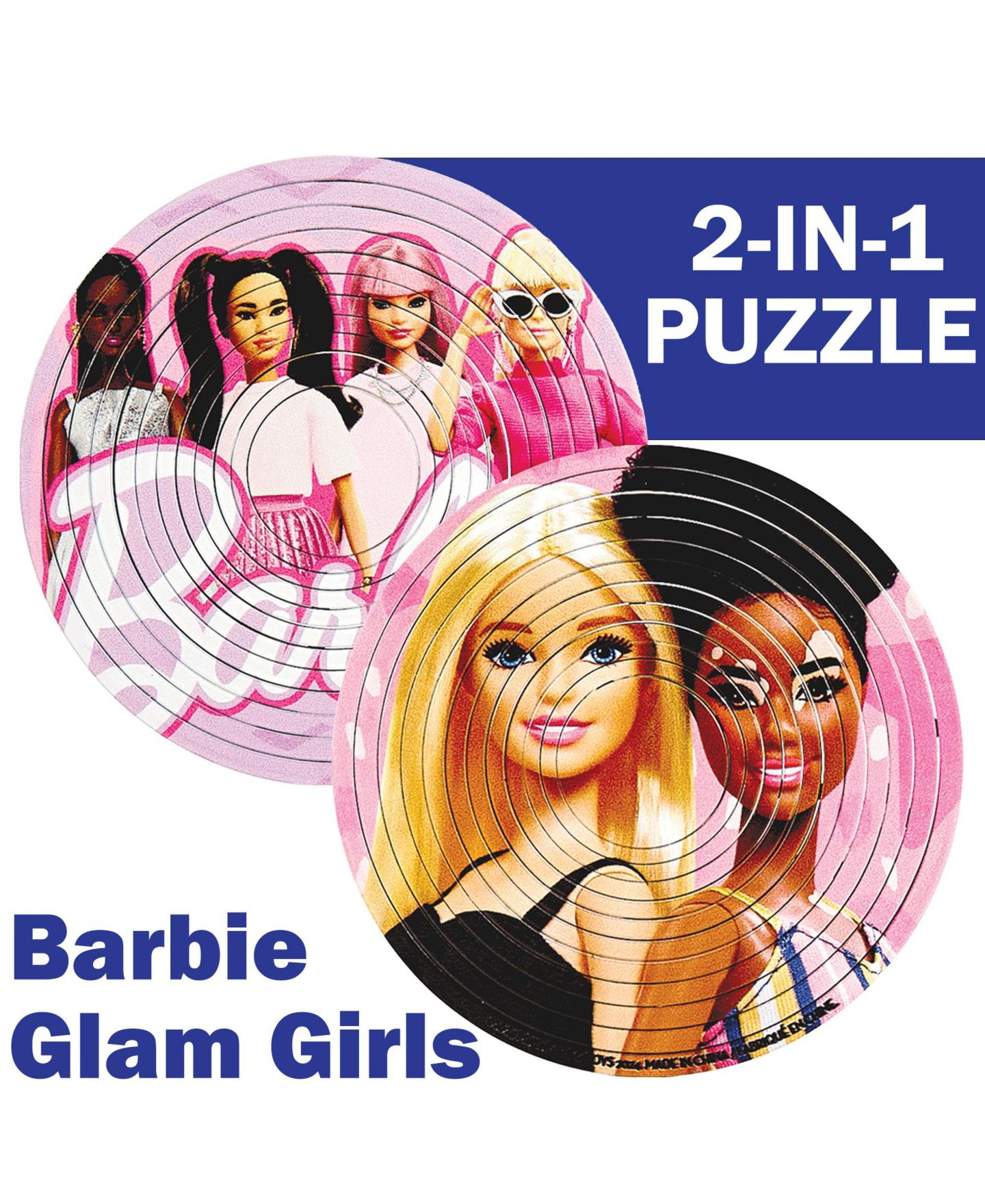 Детский пазл Spinflip Barbie Glam Girls Double-Sided Puzzle, Ages 8+ — фото 4