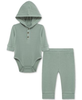 Baby Hooded Bodysuit & Pants, 2 Piece Set