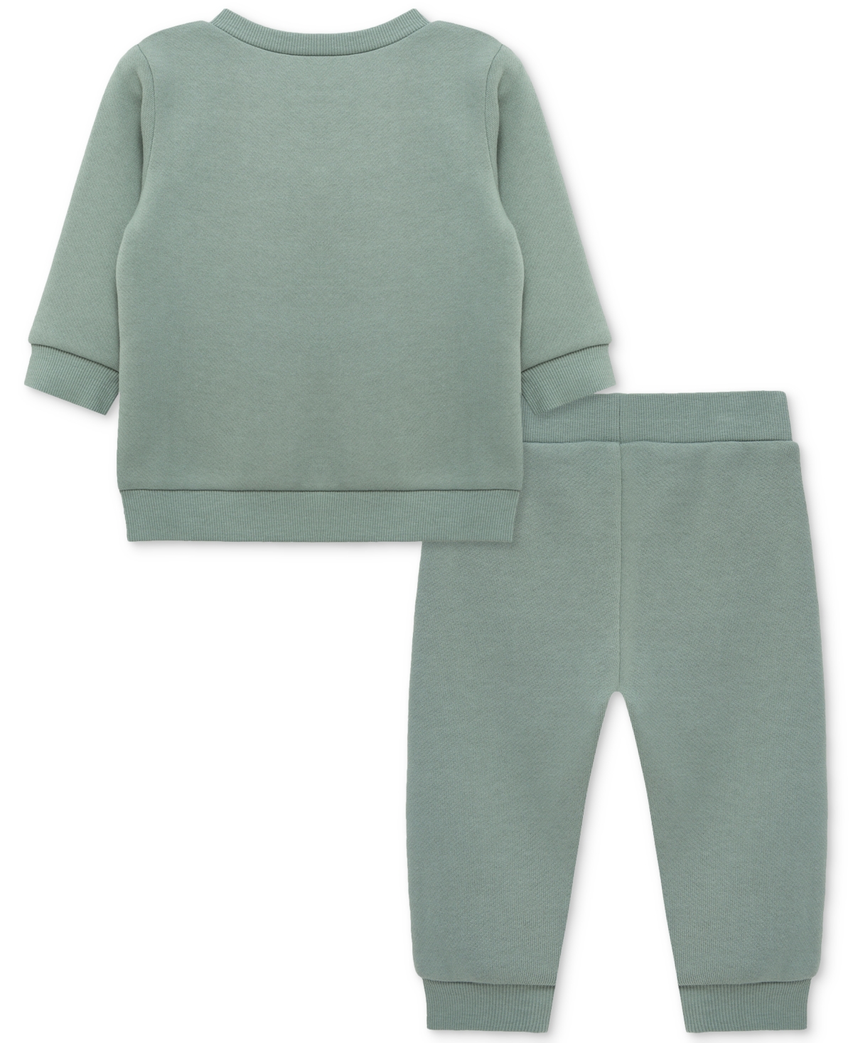 Little Me Baby Boys Dino Sweatshirt & Pants, 2 Piece Set In Green