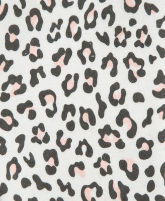 Baby Girls Cotton Leopard Headband, Bodysuit & Pants, 3 Piece Set