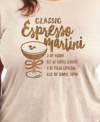 Plus Size Espresso Martini Graphic Crew Neck T-Shirt