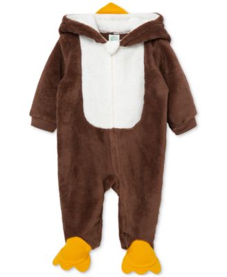 Little Me - Baby Turkey Minky Fleece Footed Coverall