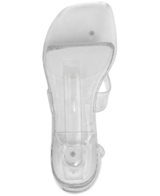 Women's Gummy Kitten-Heel Jelly Thong Sandals