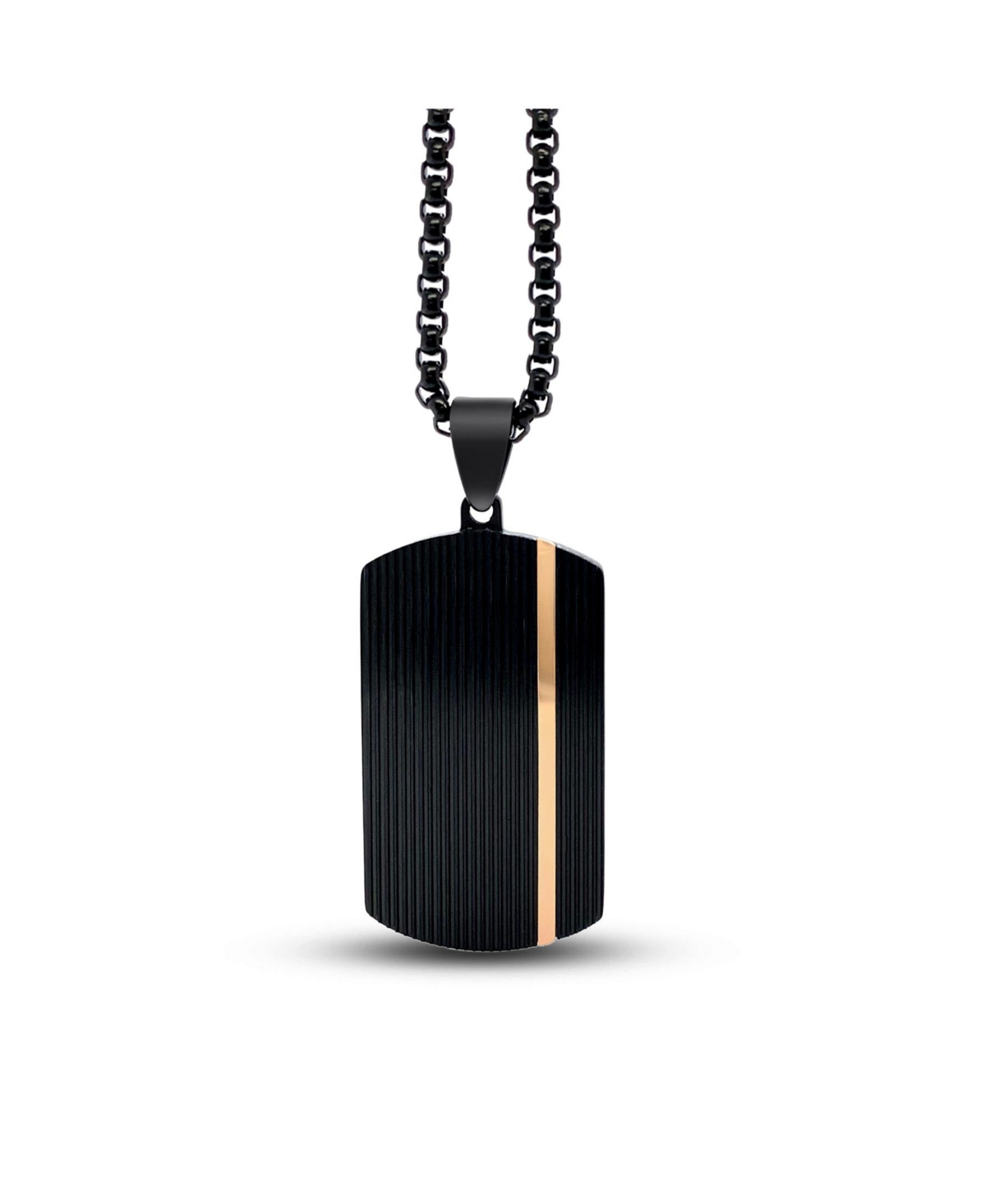El Camino Dog Tag Necklace - Black / yellow gold