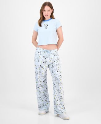 Love Tribe - Juniors' Snoopy Allover-Print Drawstring Pants