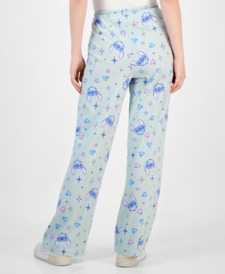 Juniors' Stitch Allover-Print Drawstring Pants
