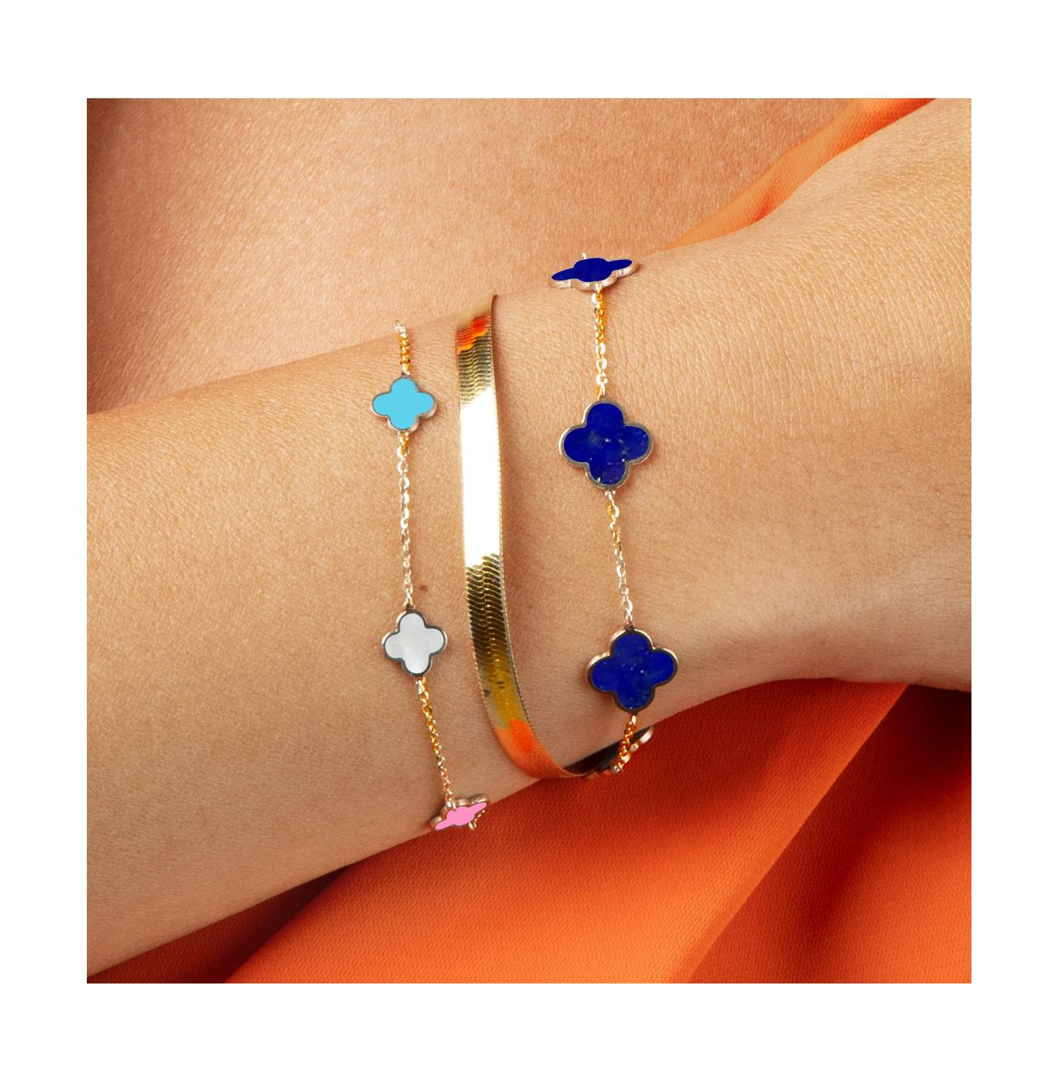 Mini Pastel Mixed Clover Bracelet