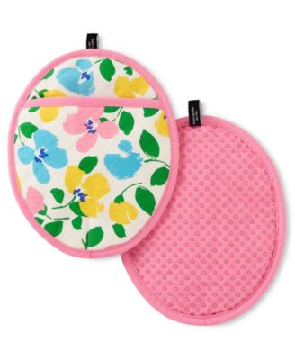 Painterly Bouquet Pot Holder Set, 8" x 10"