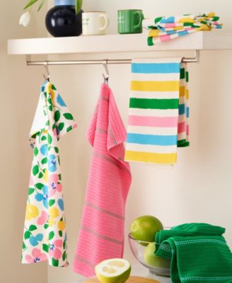 Painterly Bouquet Cotton Kitchen Towel Set, 17" x 28"