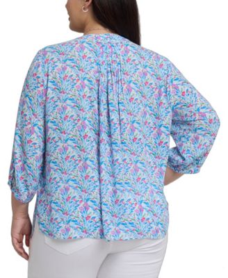 Топ с V-образным вырезом на завязках от NYDJ Plus Size