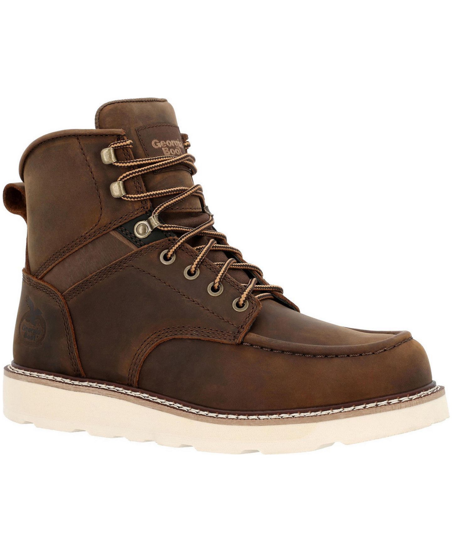 Мужские ботинки GEORGIA BOOT Core 37 Wedge Steel Toe Work Boot, цвет: Коричневый — фото 1