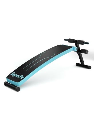 Folding Weight Bench Adjustable Sit-up Board Workout Slant Bench-Blue