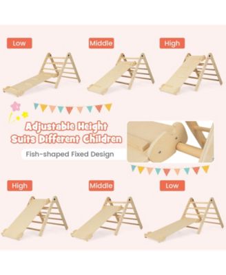 3-in-1 Climbing Set Foldable and Adjustable Kids Triangle Set