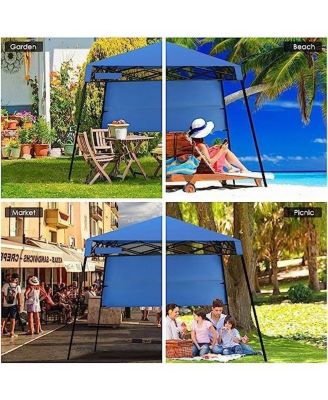 7 x 7 Feet Pop-up Canopy Tent with Carry Bag and 4 Stakes