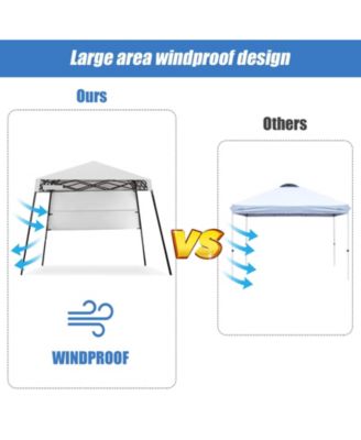 7 x 7 Feet Pop-up Canopy Tent with Carry Bag and 4 Stakes