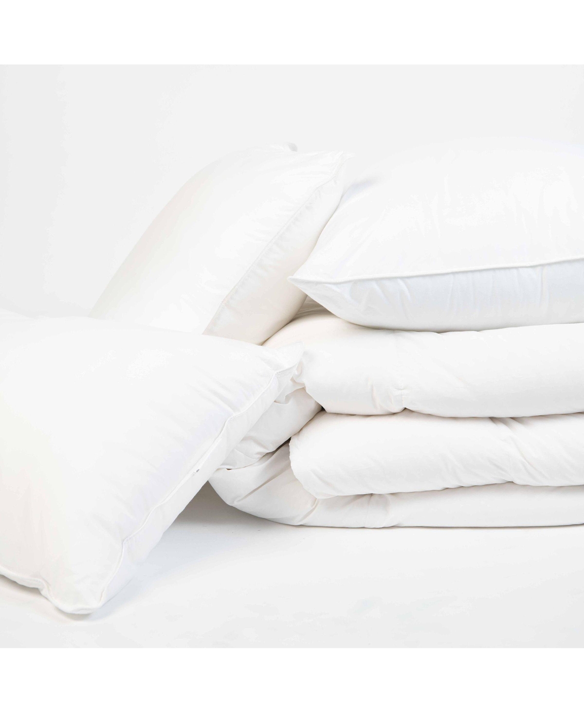 Medium 700 Fill Power Luxury White Duck Down Bed Pillow