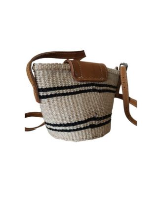 Peace Small Handmade Sisal Crossbody Purse