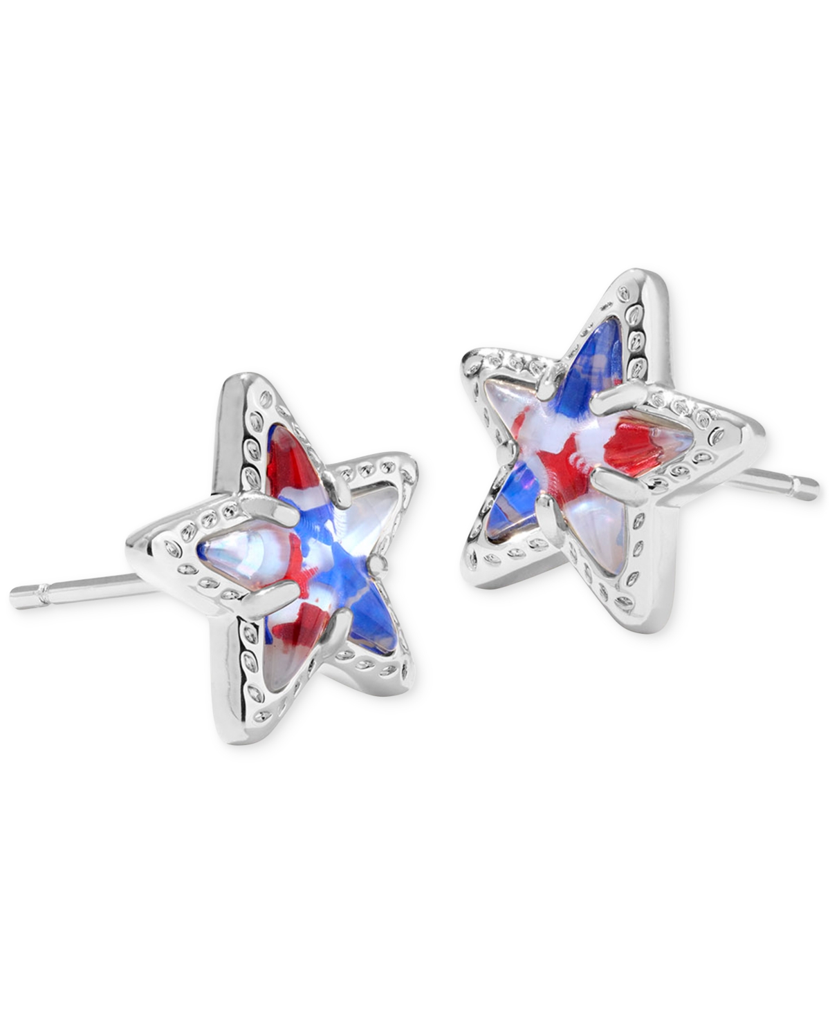 Cassidy Star Stud Earrings - Gold/Red Illusion